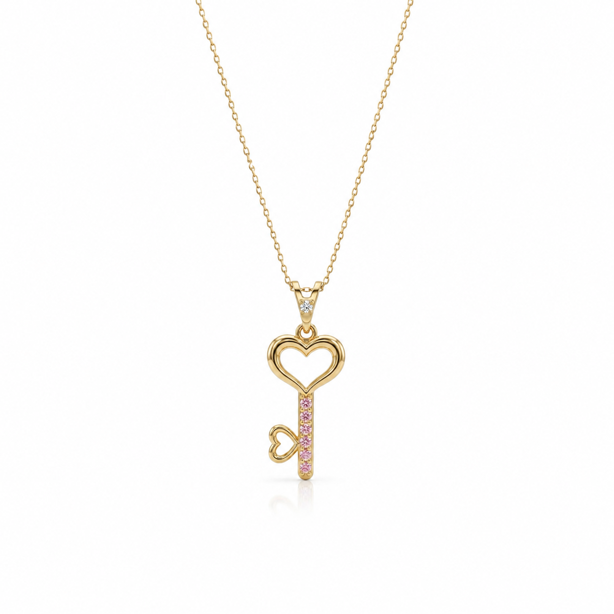 SORS Özel Tasarım Altın Love Key Kolye