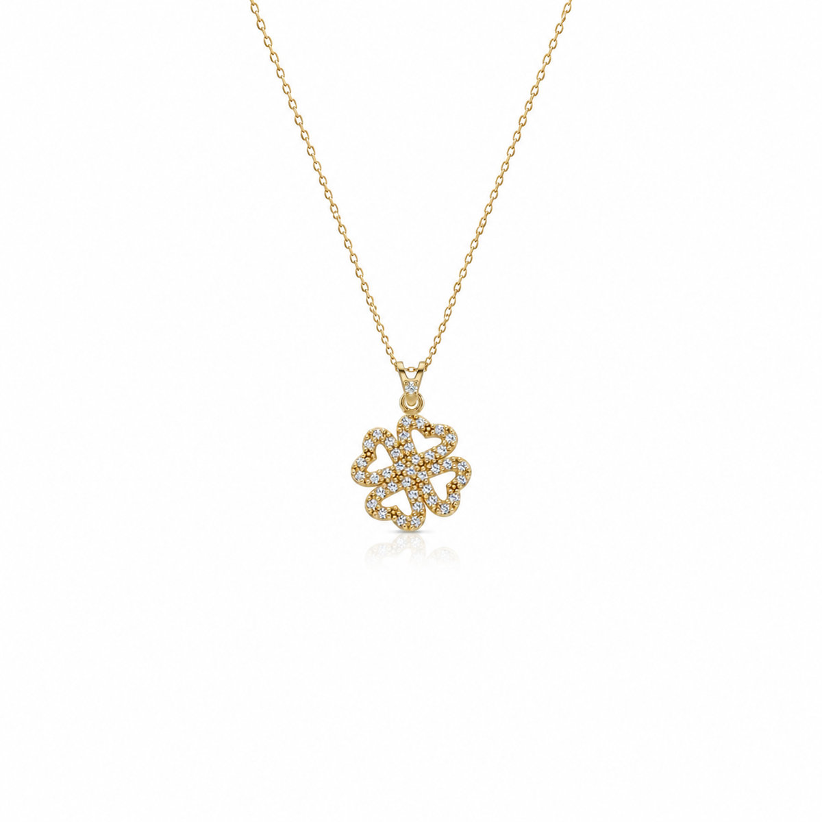 SORS Özel Tasarım Irish Clover Taşlı Kolye
