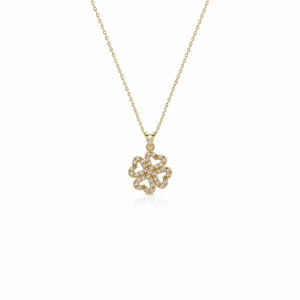 SORS Özel Tasarım Irish Clover Taşlı Kolye