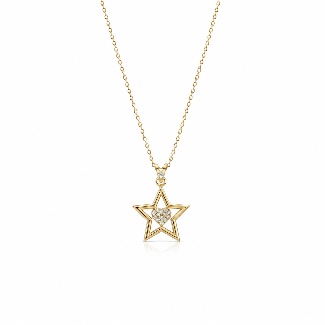SORS Özel Tasarım Love Star Taşlı Kolye