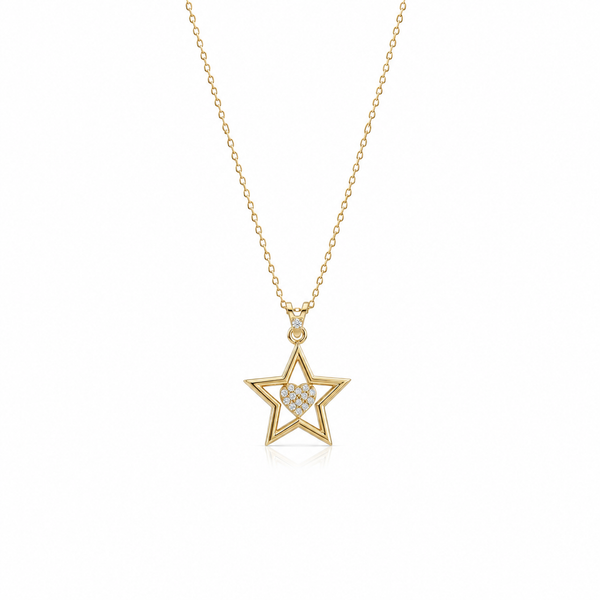 SORS Özel Tasarım Love Star Taşlı Kolye