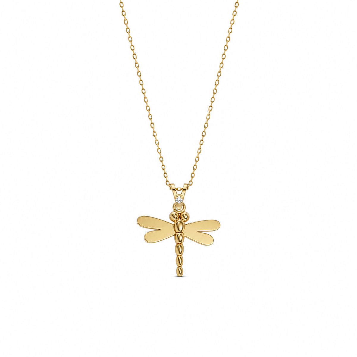 SORS Özel Tasarım Altın Golden Dragonfly Kolye