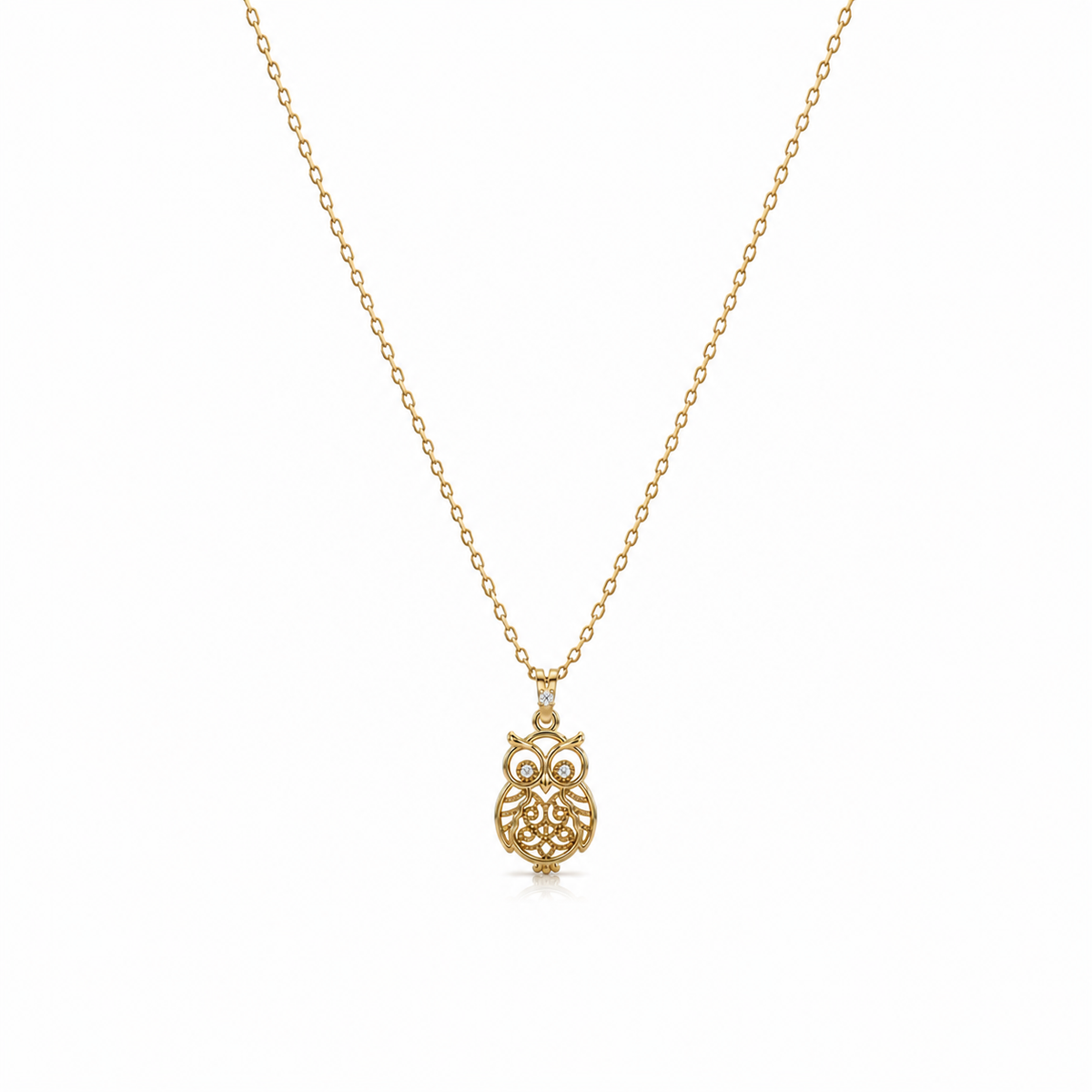 SORS Özel Tasarım Luxe Owl Taşlı Kolye