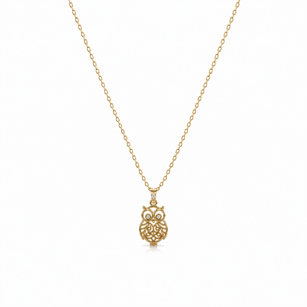 SORS Özel Tasarım Luxe Owl Taşlı Kolye