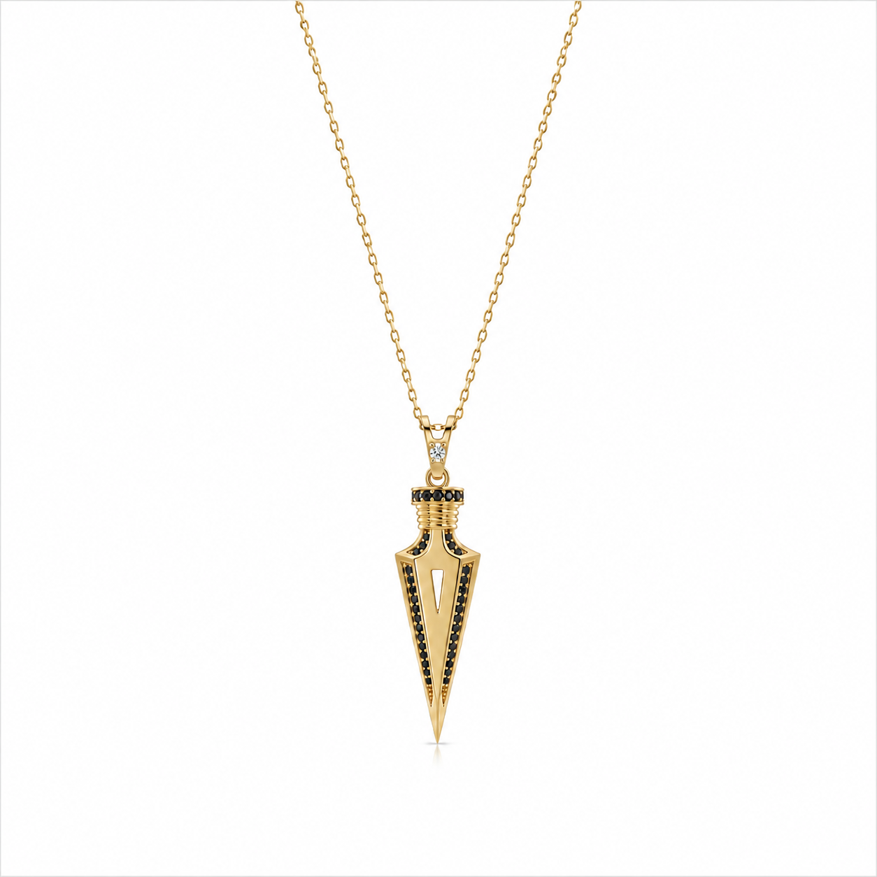 SORS Özel Tasarım Altın Golden Spear Taşlı Kolye