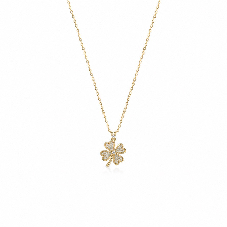 SORS Özel Tasarım Lucky Clover Taşlı Kolye
