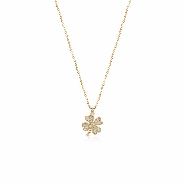SORS Özel Tasarım Lucky Clover Taşlı Kolye