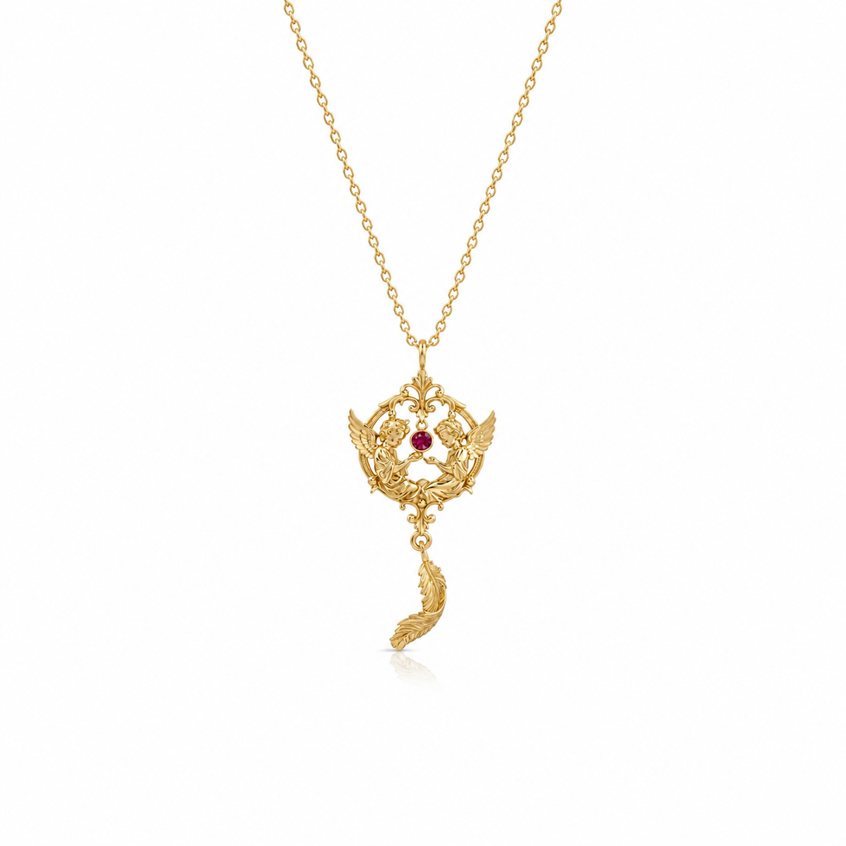 SORS Özel Tasarım Altın Angelic Wish Taşlı Kolye
