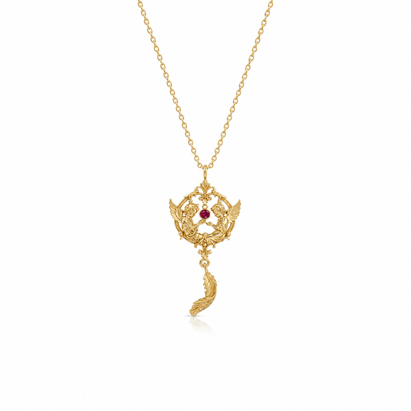 SORS Özel Tasarım Altın Angelic Wish Taşlı Kolye