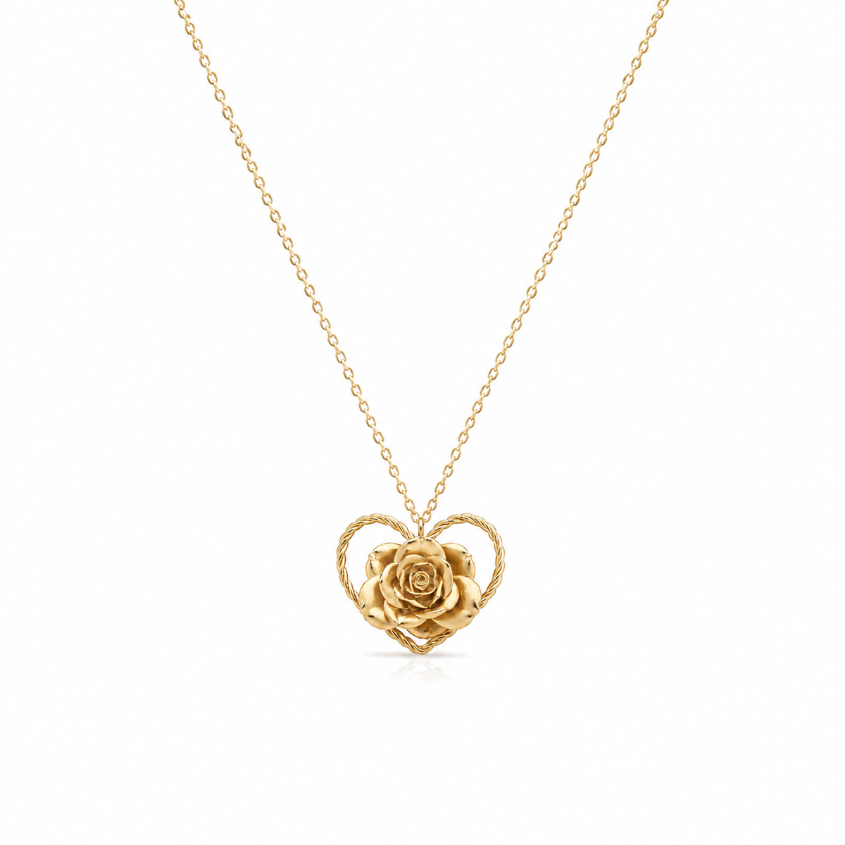 SORS Özel Tasarım Altın Love Bloom Kolye