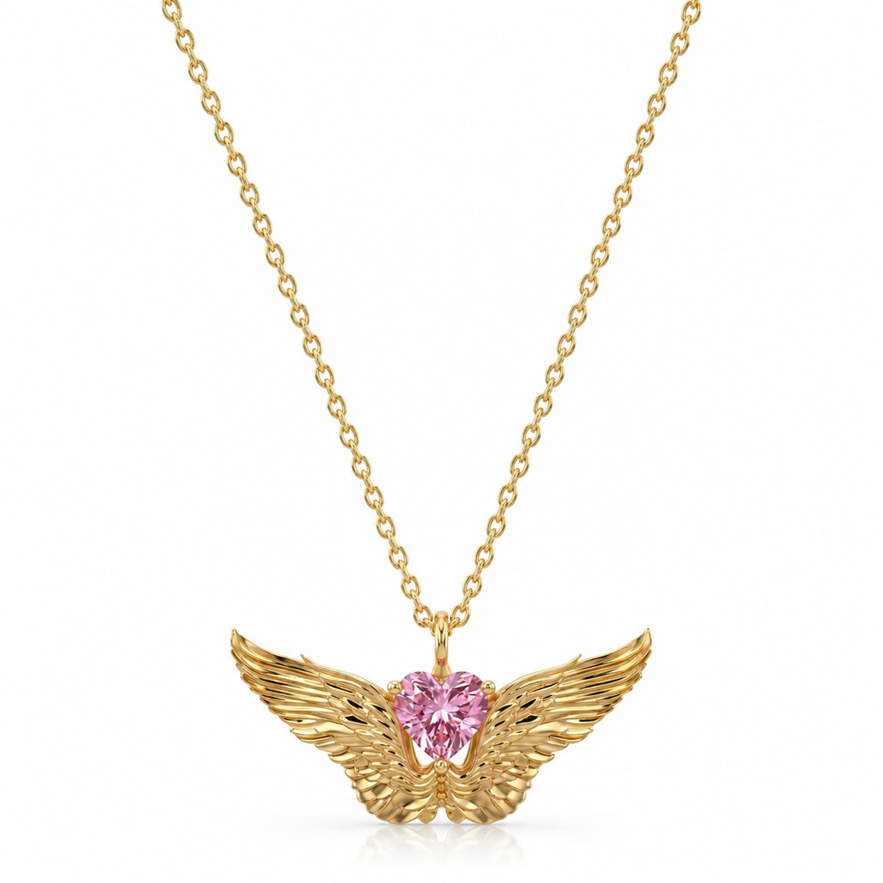 SORS Özel Tasarım Pink Angel Taşlı Kolye