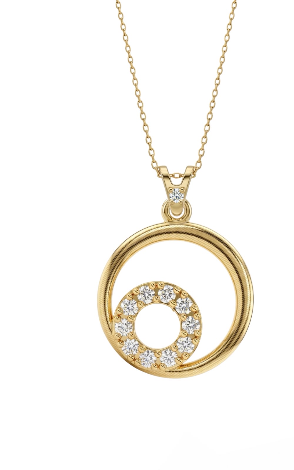 SORS Özel Tasarım Circle Charm Taşlı Kolye