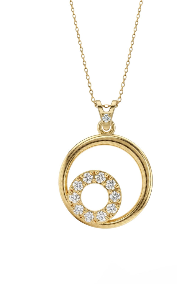 SORS Özel Tasarım Circle Charm Taşlı Kolye