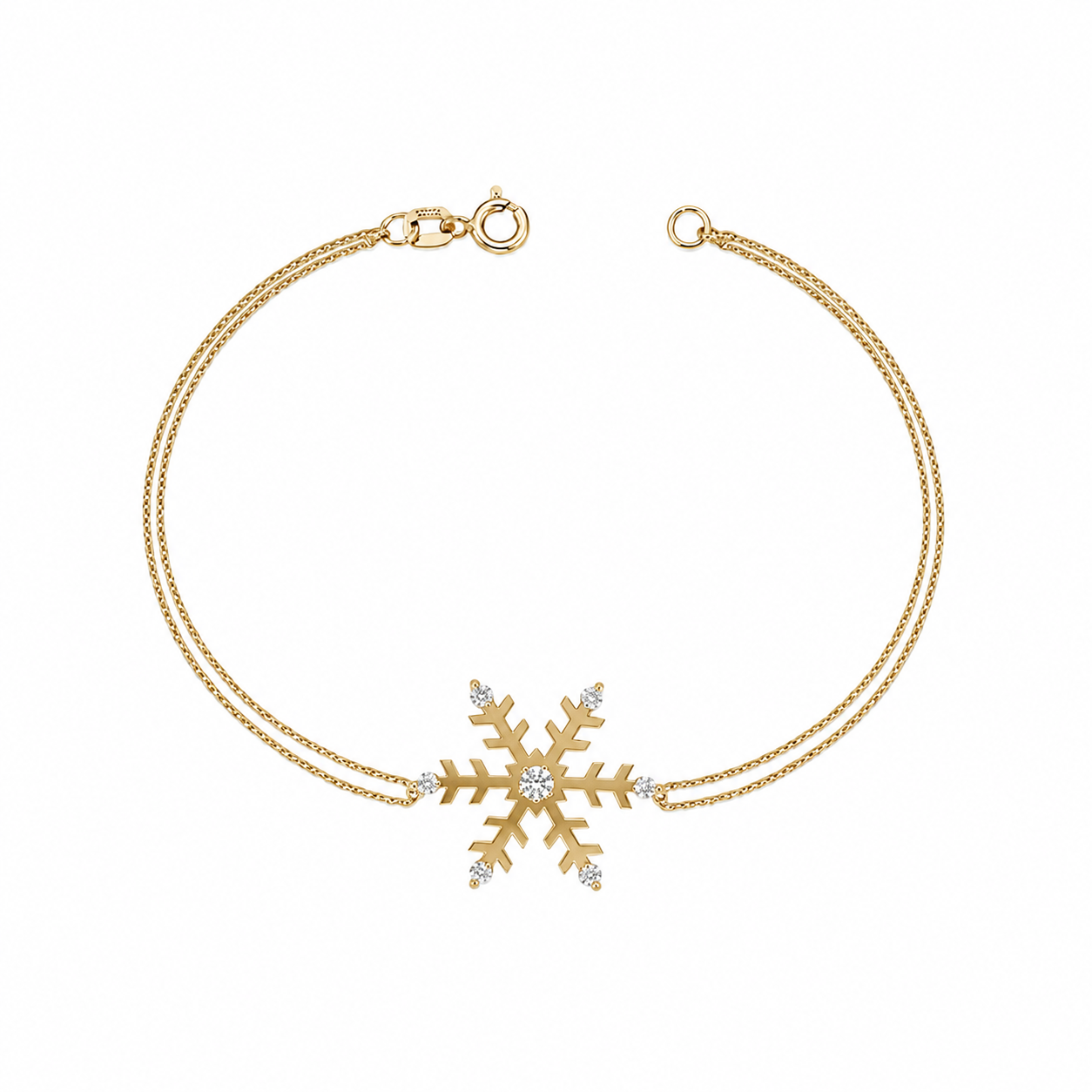 SORS Özel Tasarım Altın Crystal Snow Taşlı Bileklik