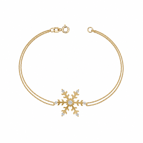 SORS Özel Tasarım Altın Crystal Snow Taşlı Bileklik