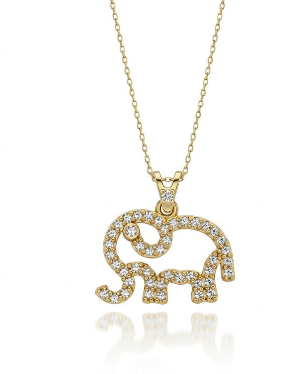 SORS Özel Tasarım Altın Elephant Charm Kolye