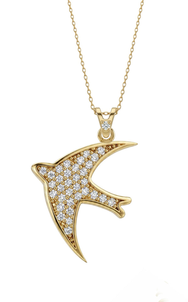 SORS Özel Tasarım Freedom Charm Taşlı Kolye