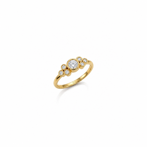 SORS Özel Tasarım Altın Galaxy Taşlı Yüzük