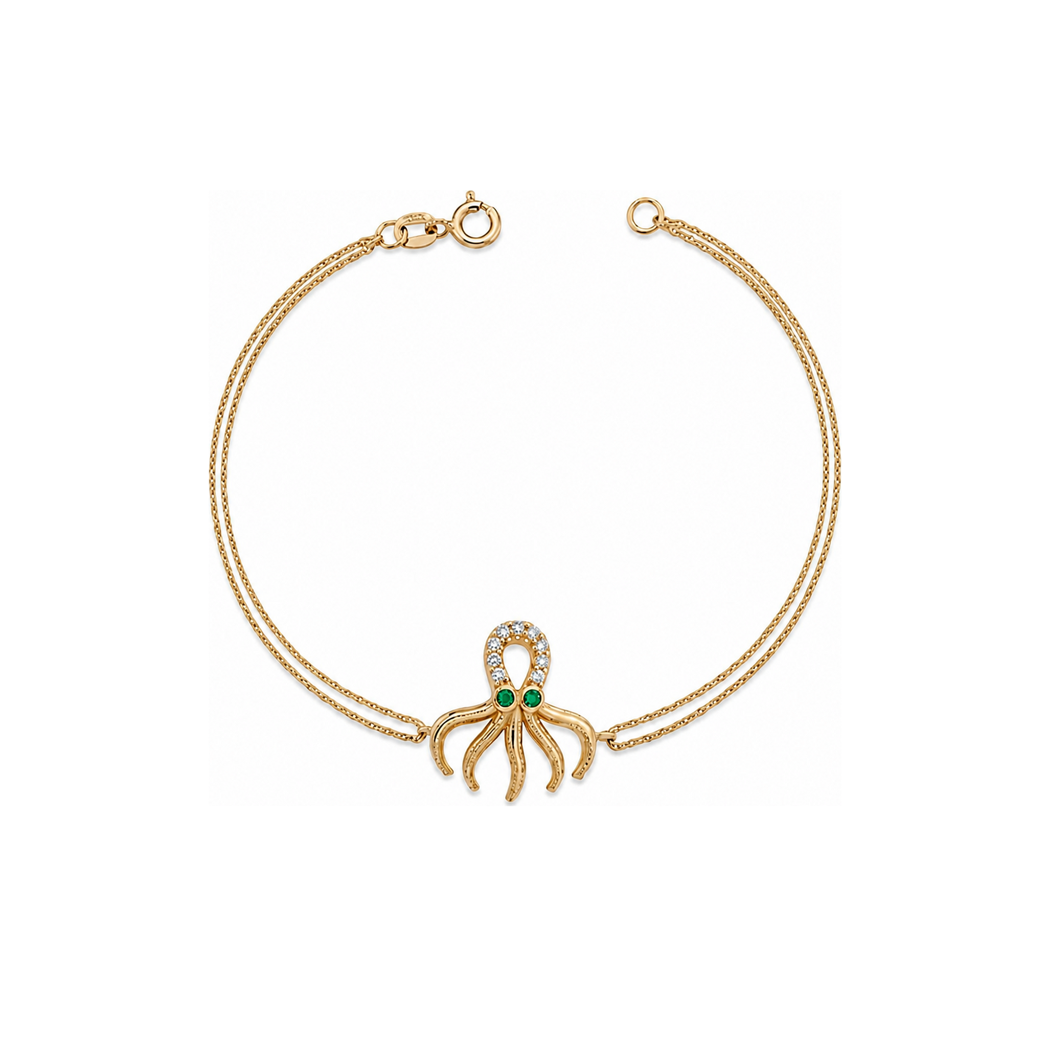 SORS Özel Tasarım Altın Golden Octopus Bileklik