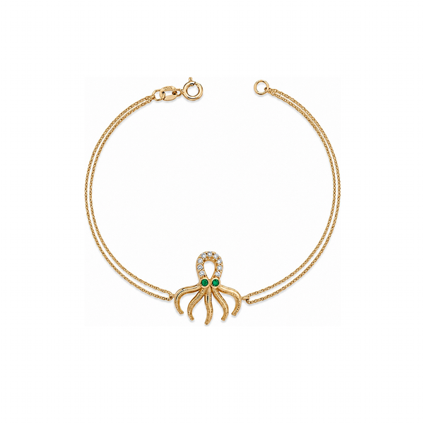 SORS Özel Tasarım Altın Golden Octopus Bileklik