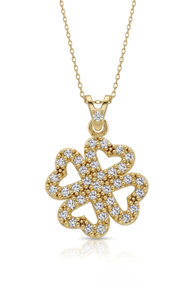 SORS Özel Tasarım Irish Clover Taşlı Kolye