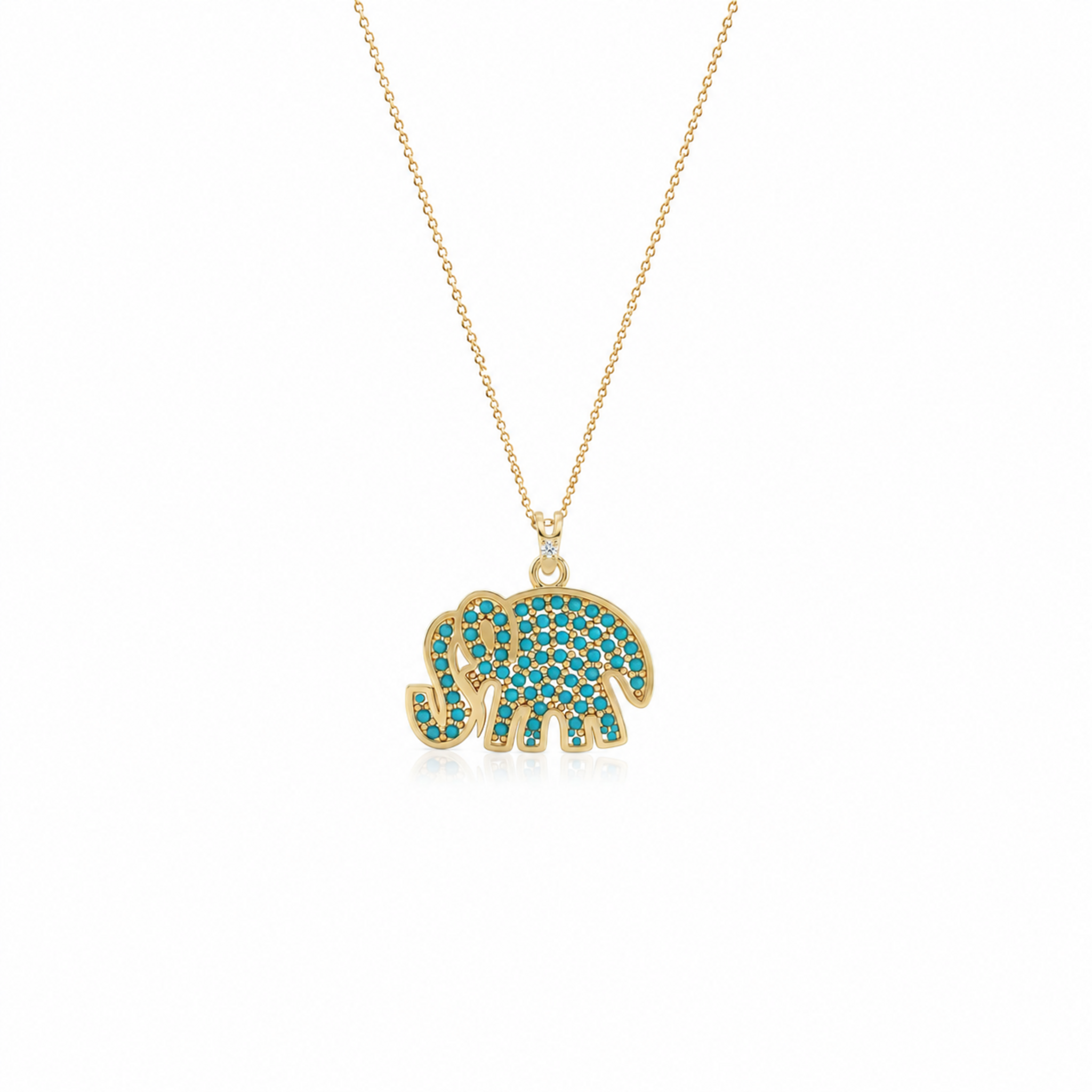 SORS Özel Tasarım Altın Royal Elephant Taşlı Kolye