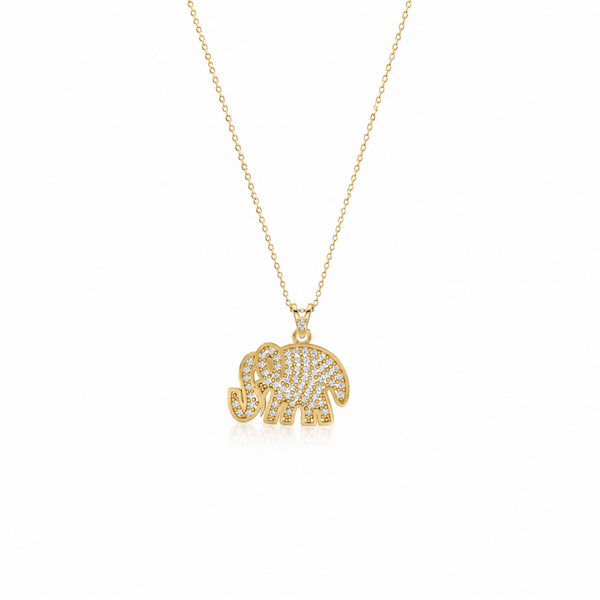 SORS Özel Tasarım Altın Royal Elephant Taşlı Kolye