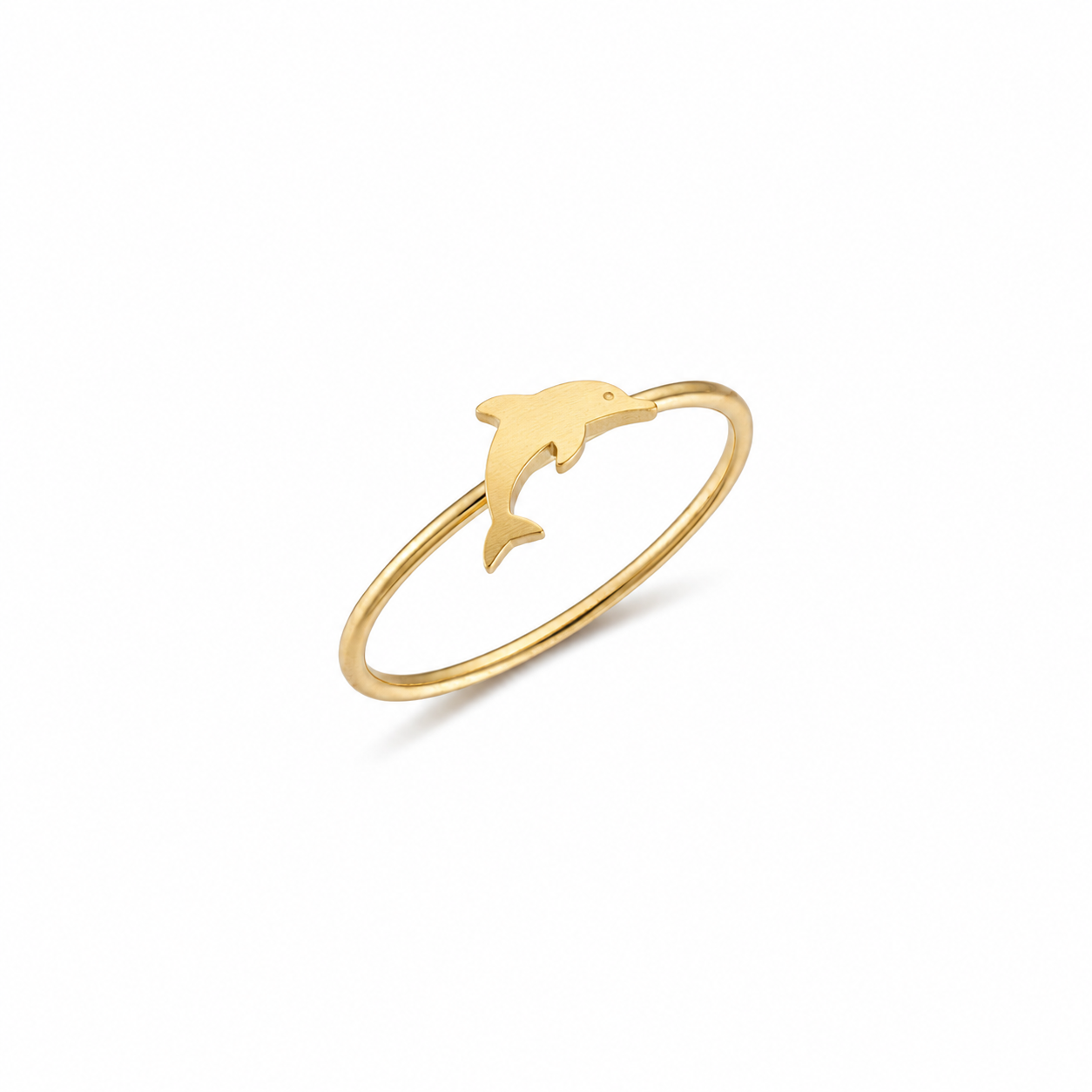 SORS Özel Tasarım Altın Dolphin Charm Yüzük