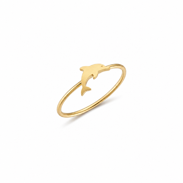 SORS Özel Tasarım Altın Dolphin Charm Yüzük