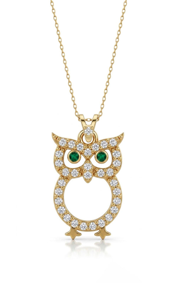 SORS Özel Tasarım Shiny Owl Taşlı Kolye