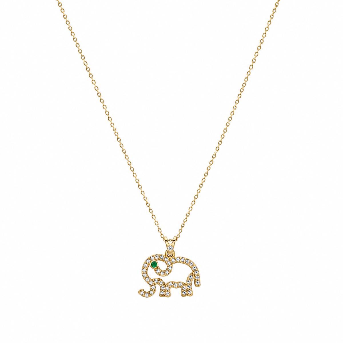 SORS Özel Tasarım Altın Elephant Charm Kolye