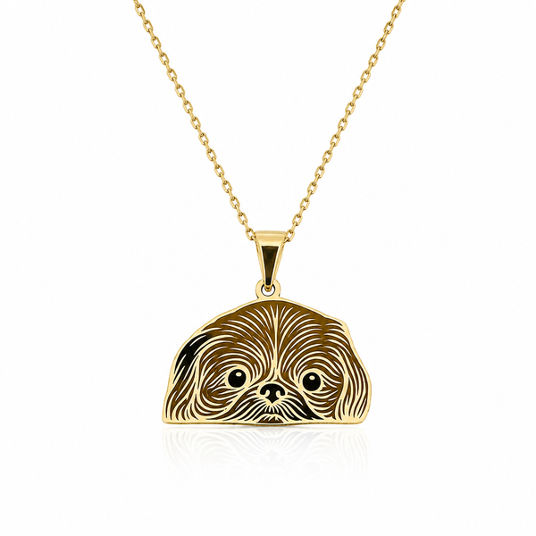 SORS Özel Tasarım Altın Japanese Chin Figürlü Kolye Ucu