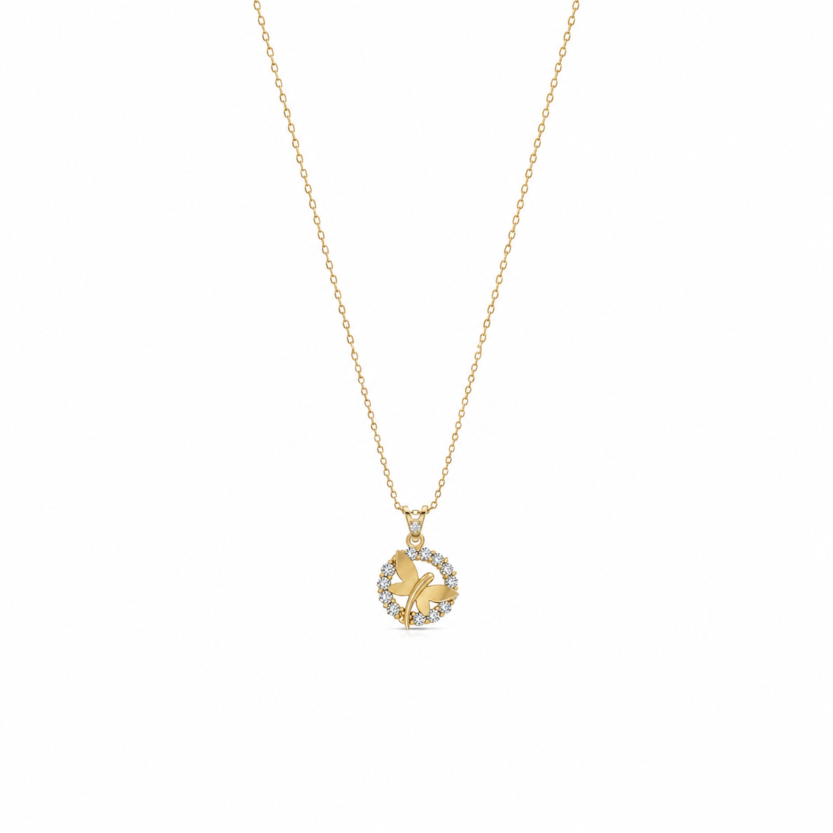 SORS Özel Tasarım Altın Dragonfly Charm Kolye