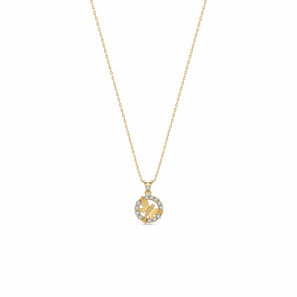 SORS Özel Tasarım Altın Dragonfly Charm Kolye