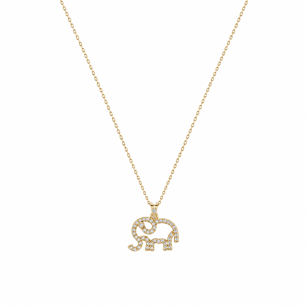 SORS Özel Tasarım Altın Elephant Charm Kolye