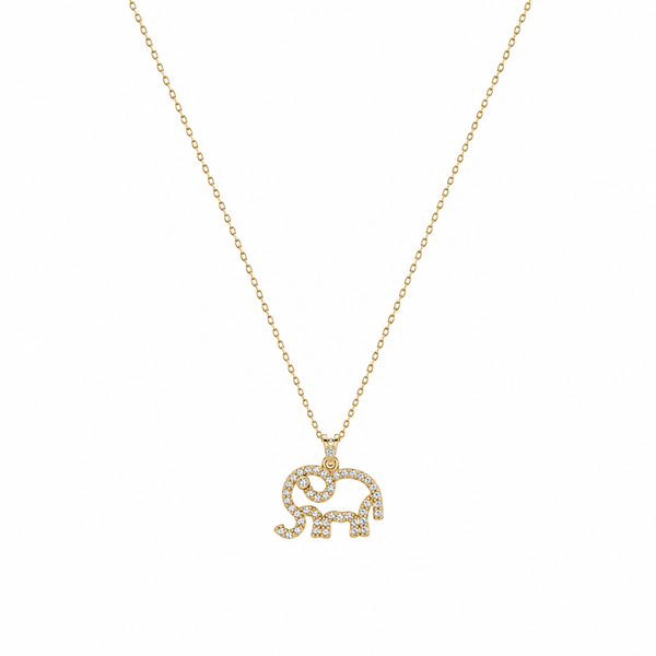 SORS Özel Tasarım Altın Elephant Charm Kolye
