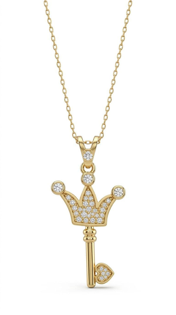 SORS Özel Tasarım Altın Royal Key Kolye