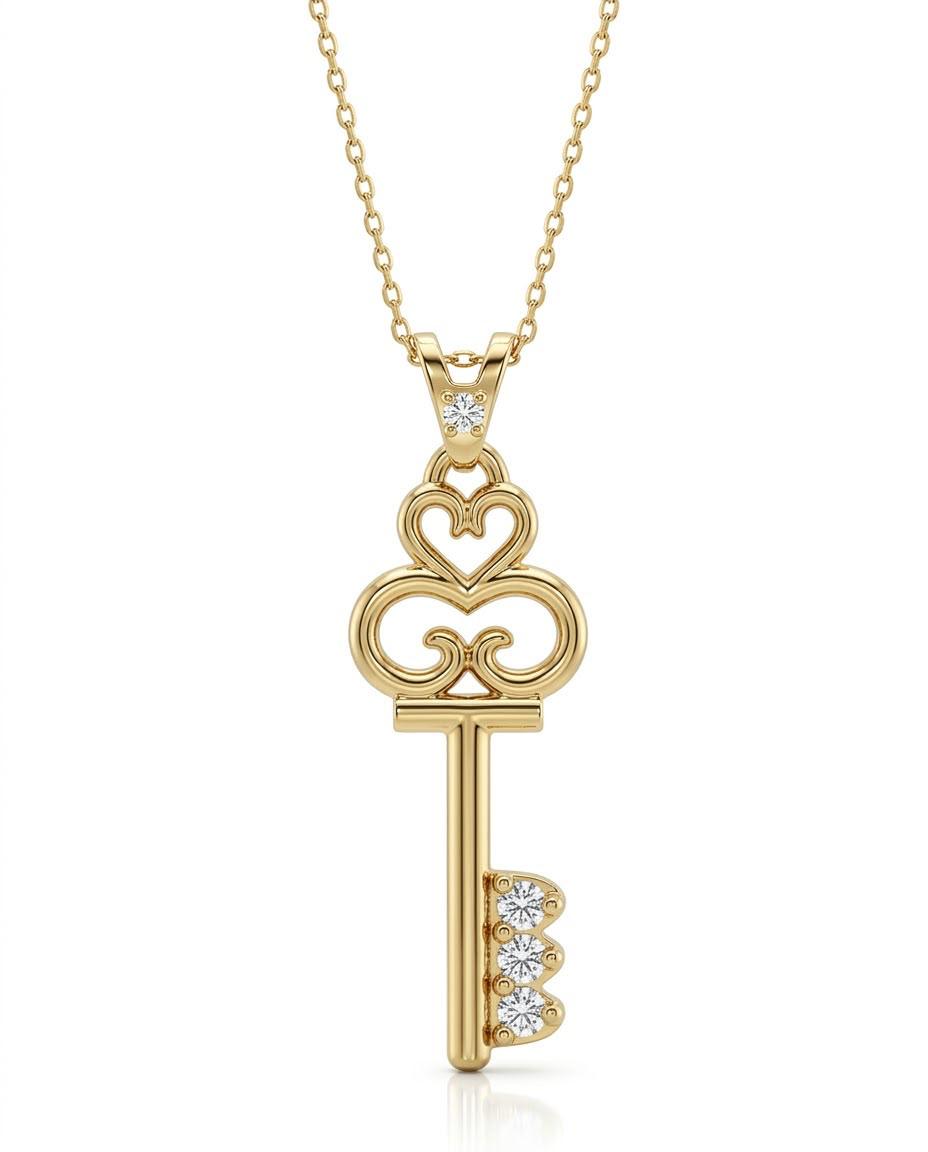 SORS Özel Tasarım Altın Grand Key Kolye