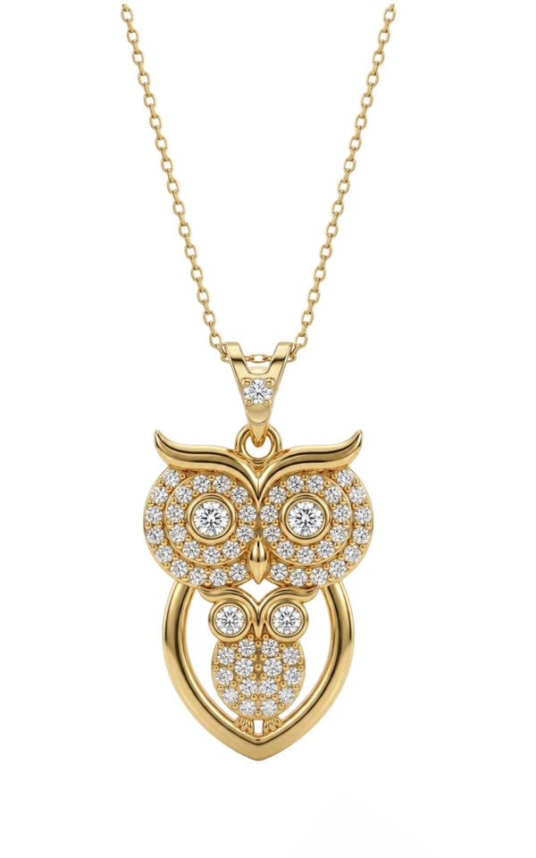 SORS Özel Tasarım Baby Owl Taşlı Kolye