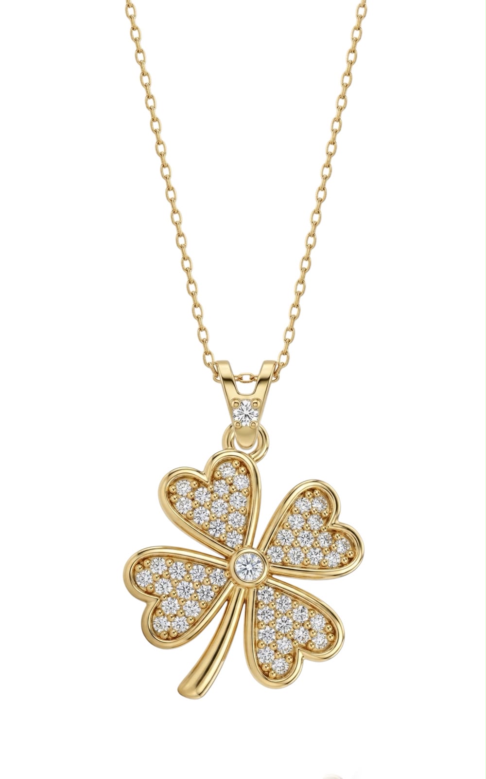SORS Özel Tasarım Lucky Clover Taşlı Kolye