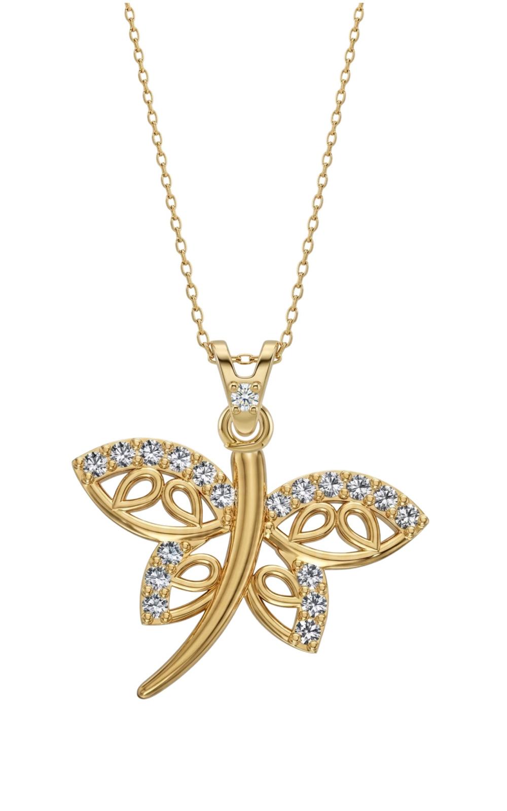SORS Özel Tasarım Altın Royal Dragonfly Kolye