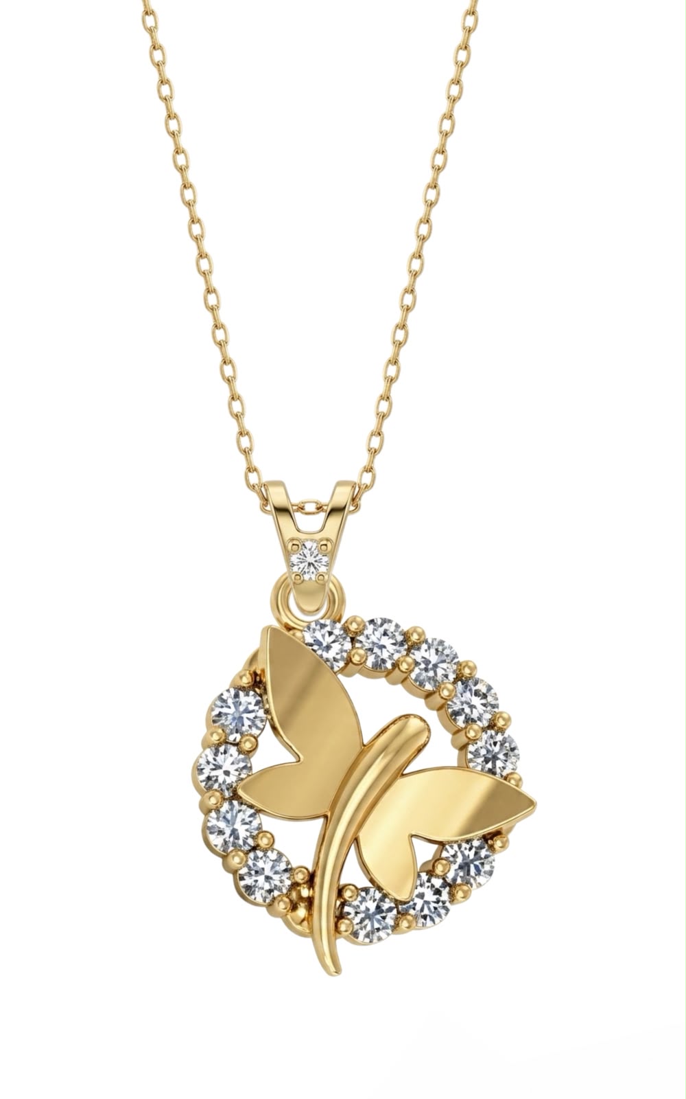 SORS Özel Tasarım Altın Dragonfly Charm Kolye